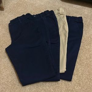 Uniform pants  for girls - 4 pair. Navy and khaki